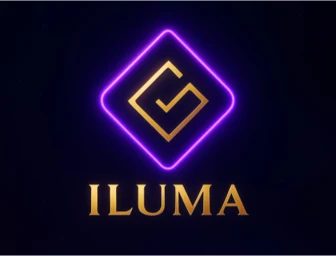 ILUMA, symbole doré au contour violet